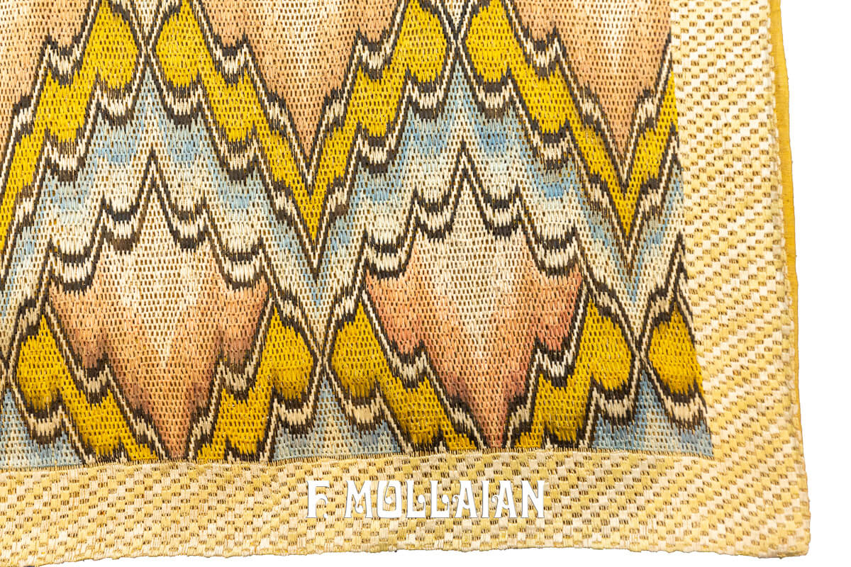 Italian Bargello Textile Beige/Gold n°:478720